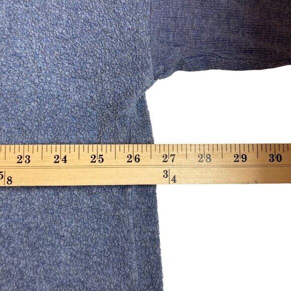 Soft Surroundings Adalyn Fleece Tunic Sz 2X Ribbed Sleeve 1/4 Zip Blue Lagenlook - Picture 8 of 10